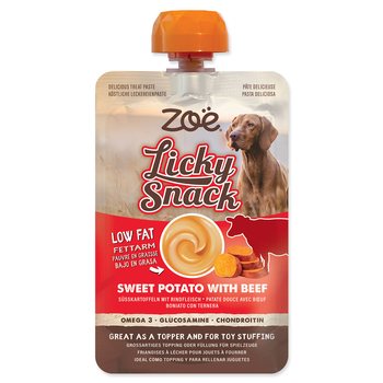Pochoutka Zoë Licky Snack batáty s hovězím masem, 85 g-KS