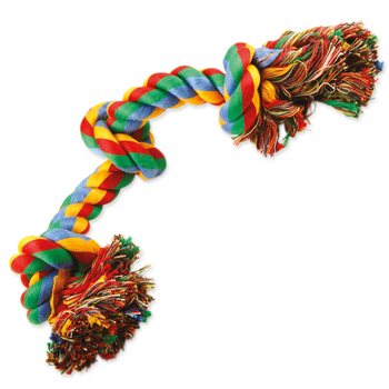 Hračka Dog Fantasy uzel bavlněný barevný 3 knoty 40cm-KS
