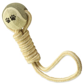 Hračka Dog Fantasy přetahovadlo Juta tenisák házecí 34cm-KS
