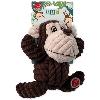 Hračka Dog Fantasy Safari opice s uzlem pískací 18cm-KS