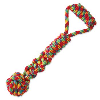 Hračka Dog Fantasy přetahovadlo madlo a míč 37cm-KS