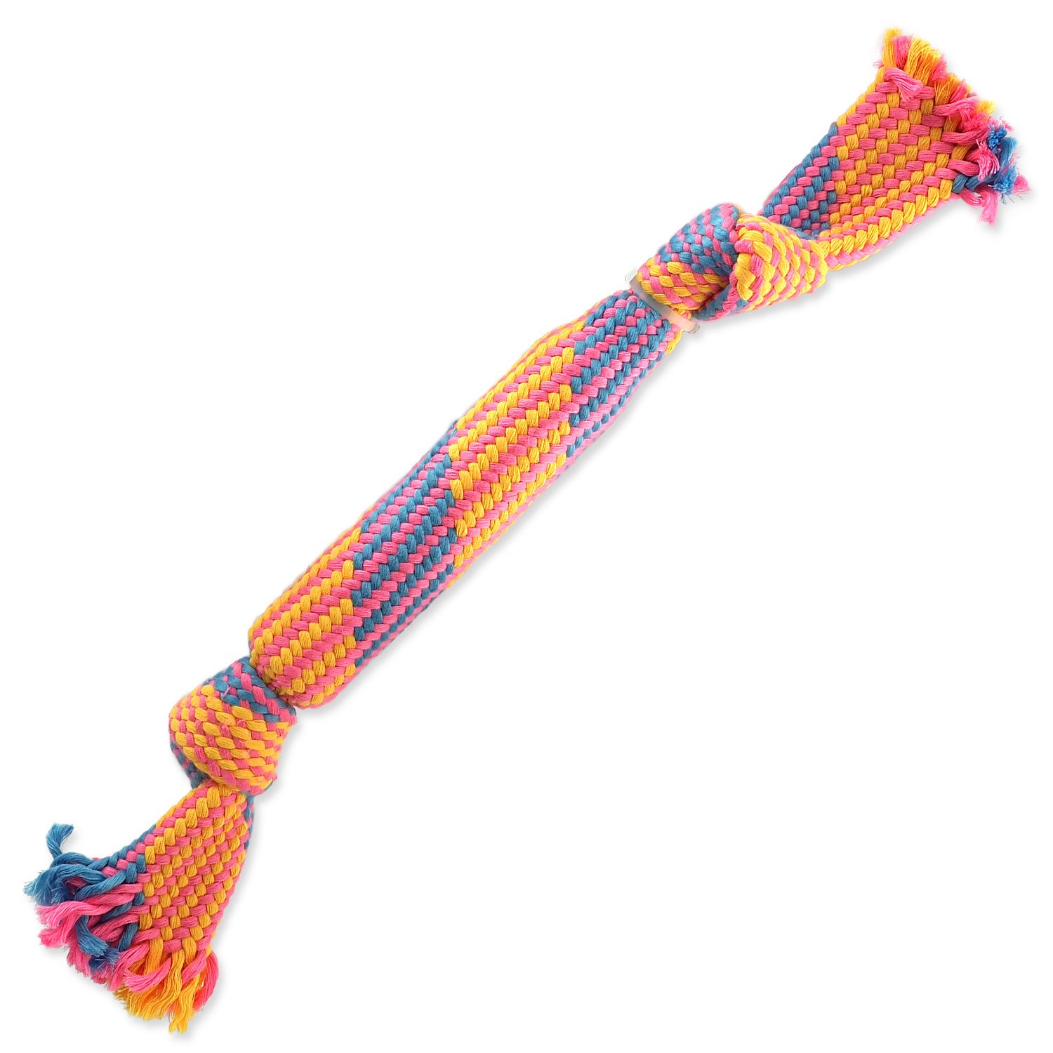 Hračka Dog Fantasy přethovadlo se zvukem barevný vzor 2, 2 knoty 40cm-KS