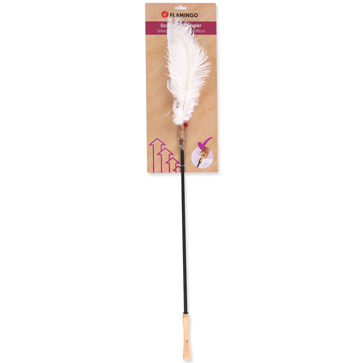 Hračka Flamingo Bliss šidítko teleskopické mix barev 61-186cm-KS