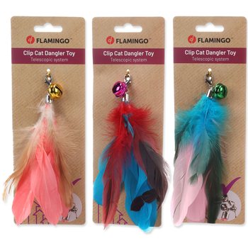 Hračka Flamingo Maud peří k šidítku mix barev 20 cm-KS