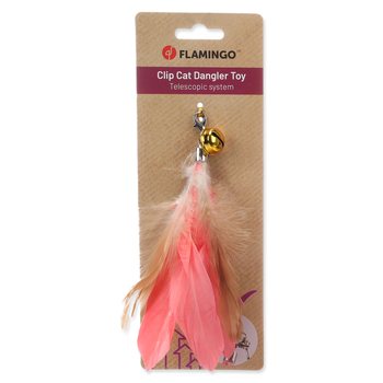 Hračka Flamingo Maud peří k šidítku mix barev 20 cm-KS