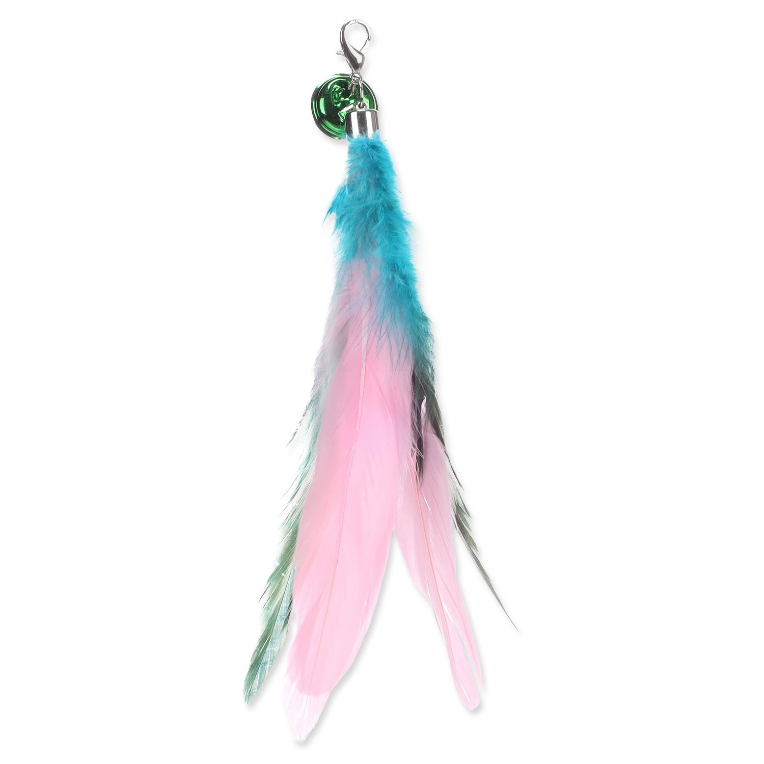 Hračka Flamingo Maud peří k šidítku mix barev 20 cm-KS