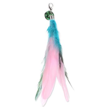 Hračka Flamingo Maud peří k šidítku mix barev 20 cm-KS