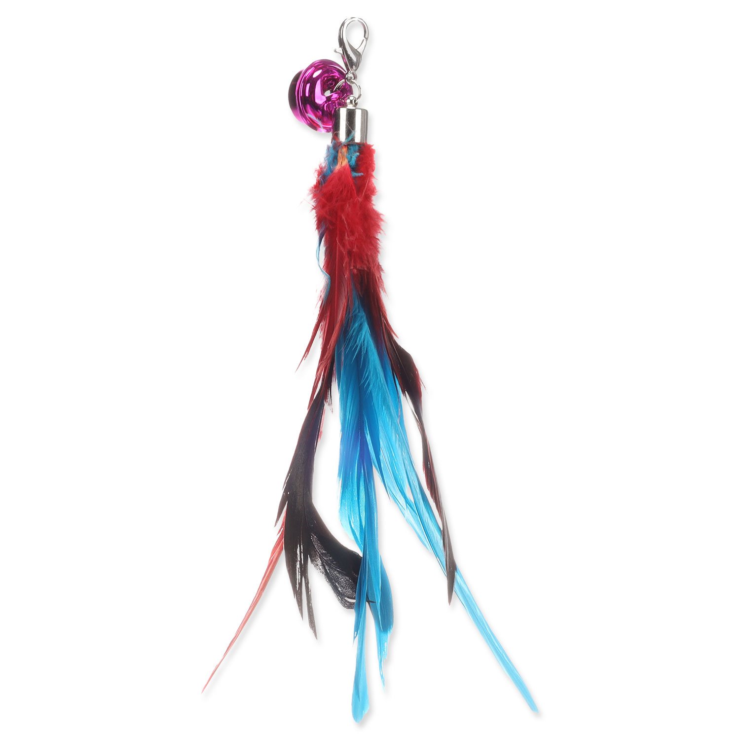 Hračka Flamingo Maud peří k šidítku mix barev 20 cm-KS