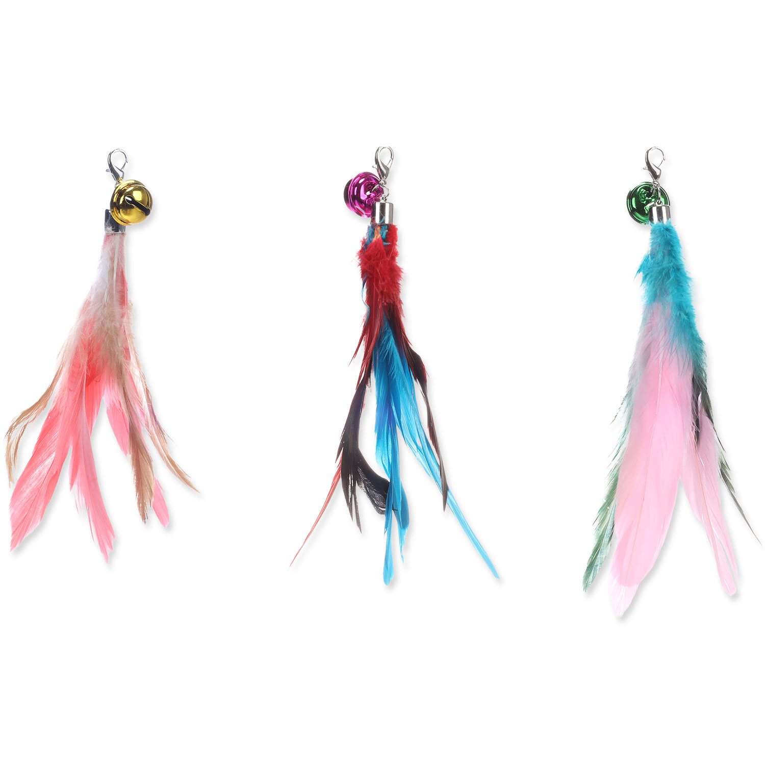 Hračka Flamingo Maud peří k šidítku mix barev 20 cm-KS