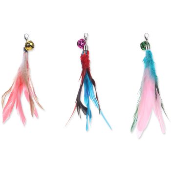 Hračka Flamingo Maud peří k šidítku mix barev 20 cm-KS