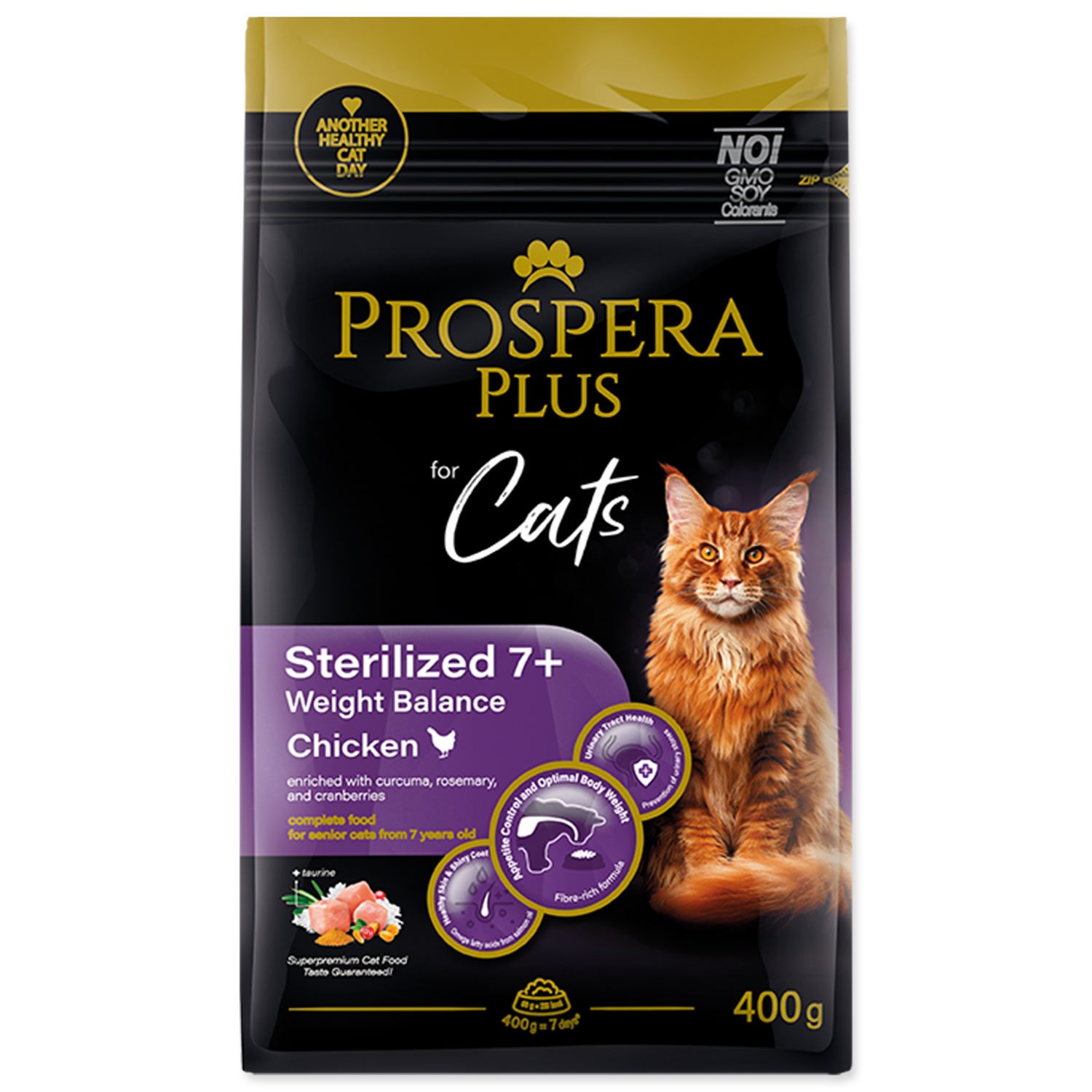 Krmivo Prospera Plus Sterilized 7+ Chicken Weight Balance 0,4kg-KS