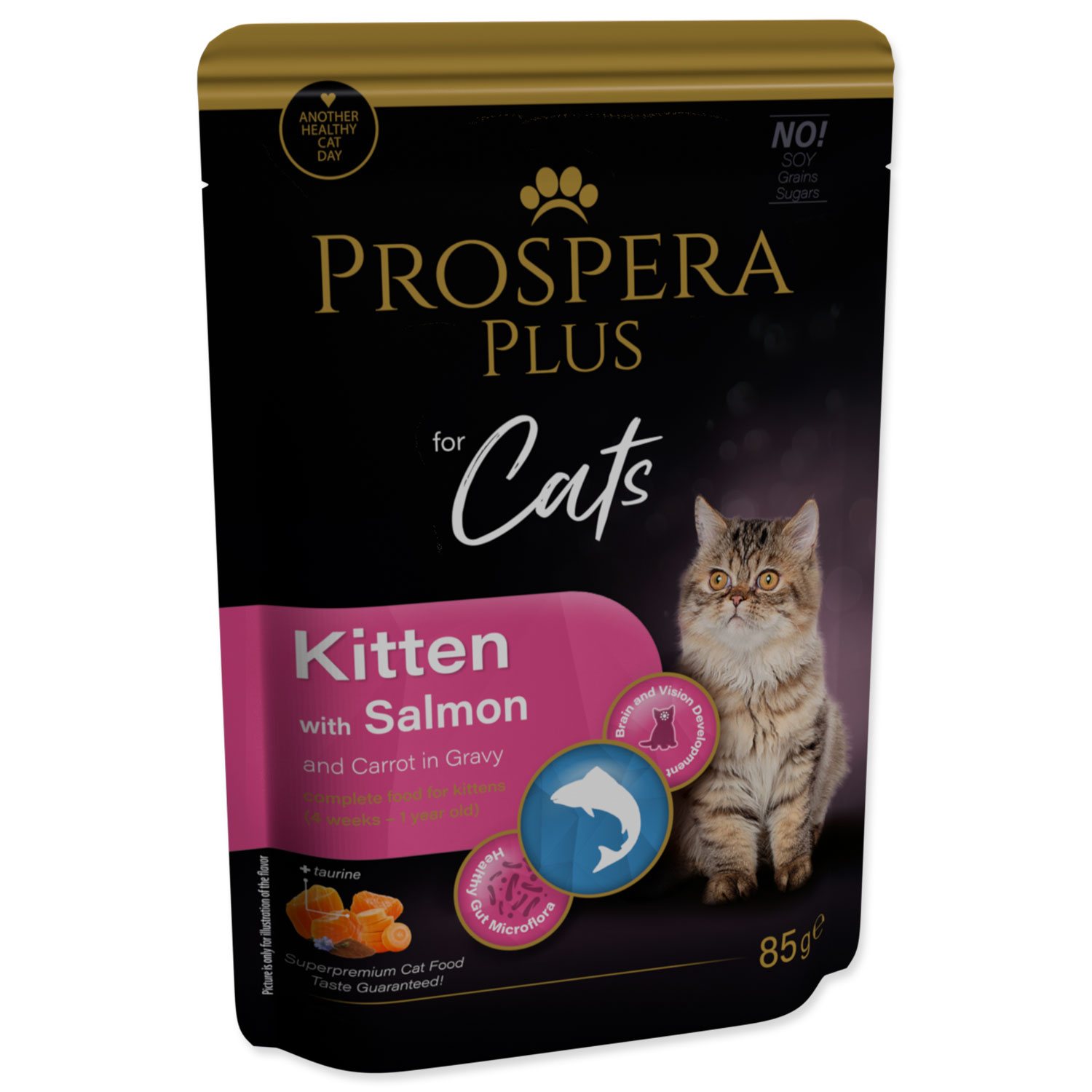 Kapsička Prospera Plus Kitten, Salmon, Carrot 85g-KS