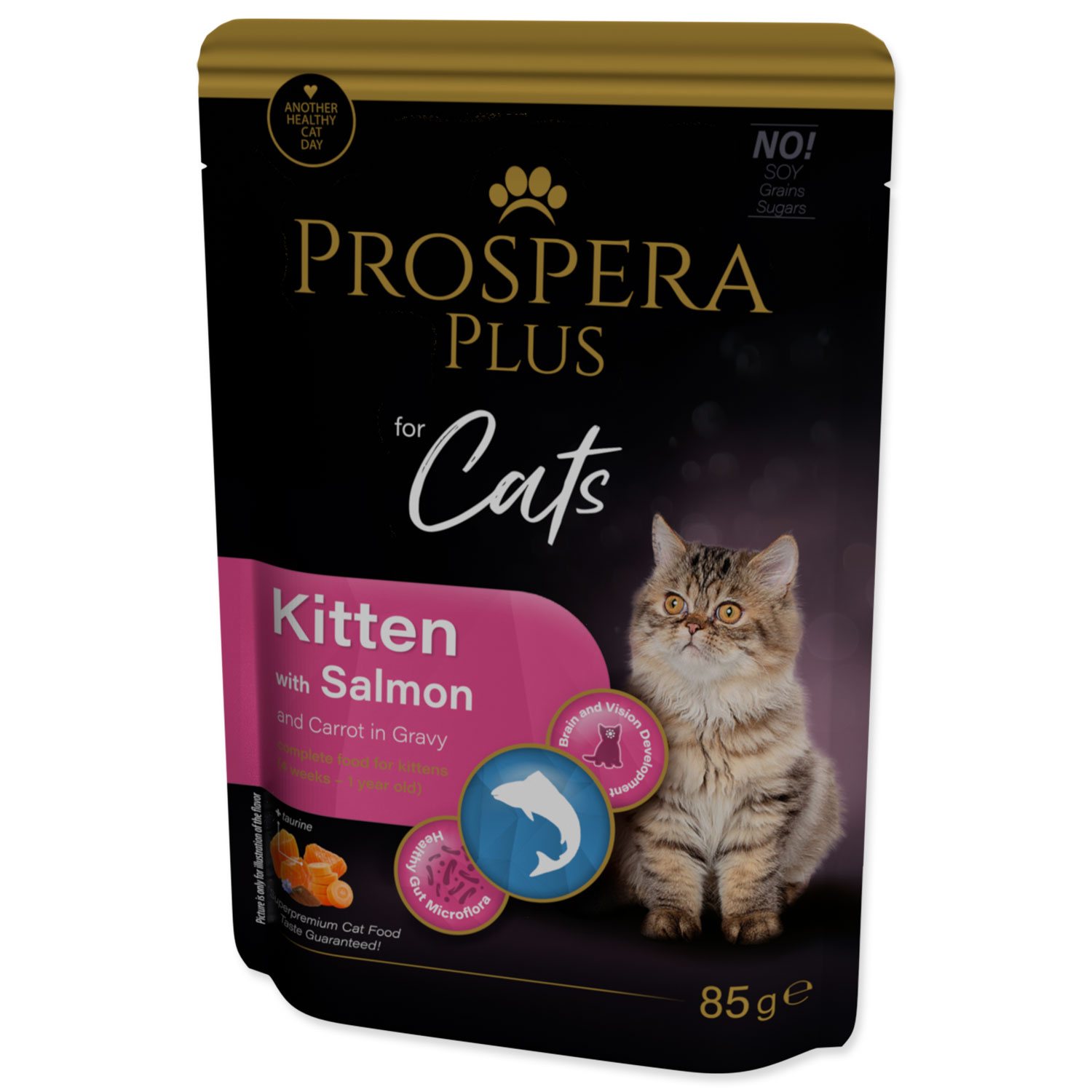 Kapsička Prospera Plus Kitten, Salmon, Carrot 85g-KS