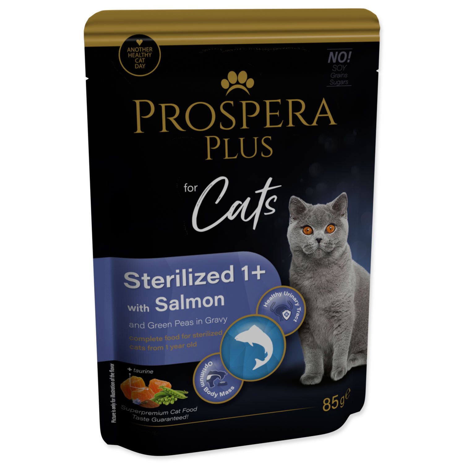 Kapsička Prospera Plus Sterelized 1+, Salmon, Peas 85g-KS