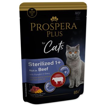 Kapsička Prospera Plus Sterilized 1+, Beef, Pumpkins 85g-KARTON