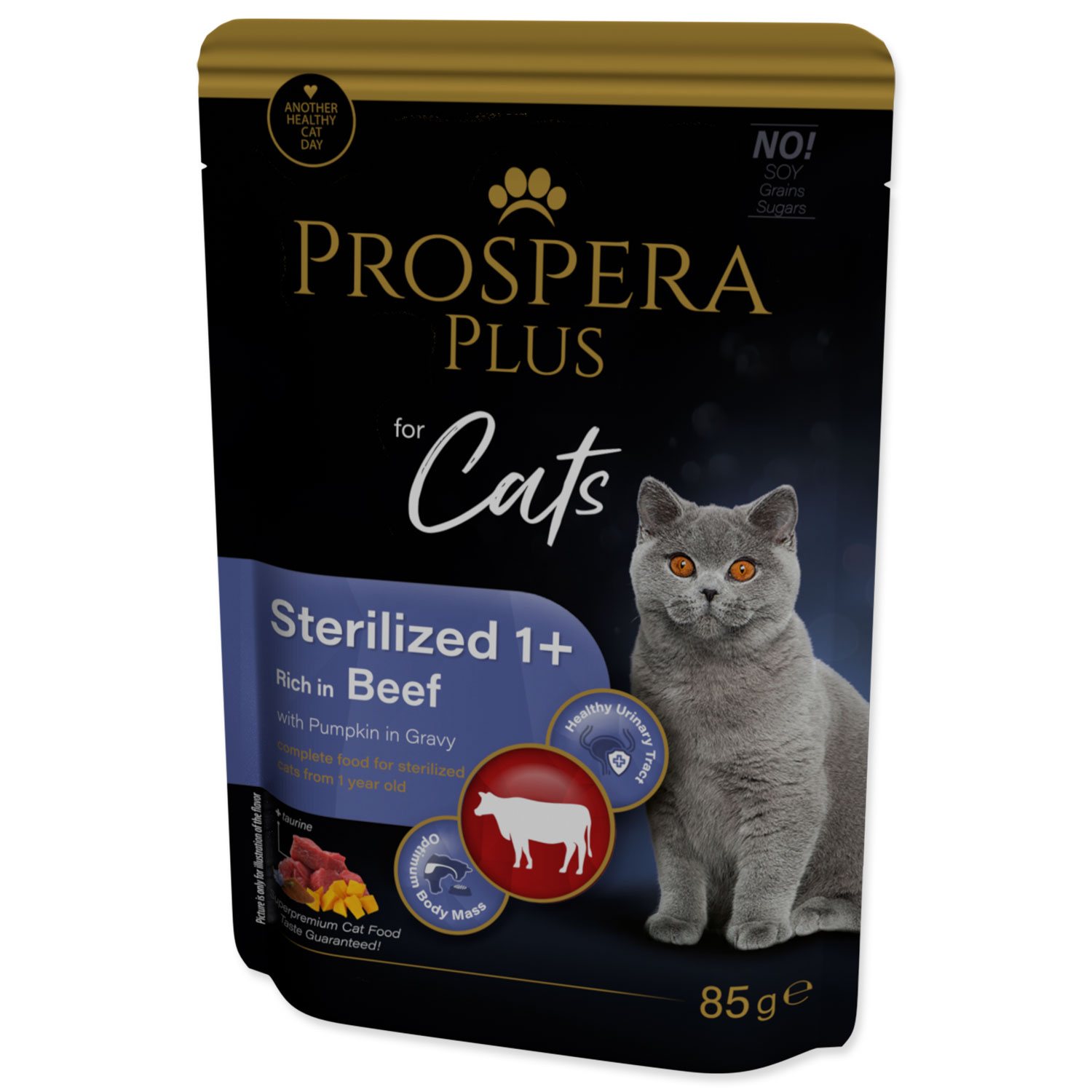 Kapsička Prospera Plus Sterilized 1+, Beef, Pumpkins 85g-KARTON