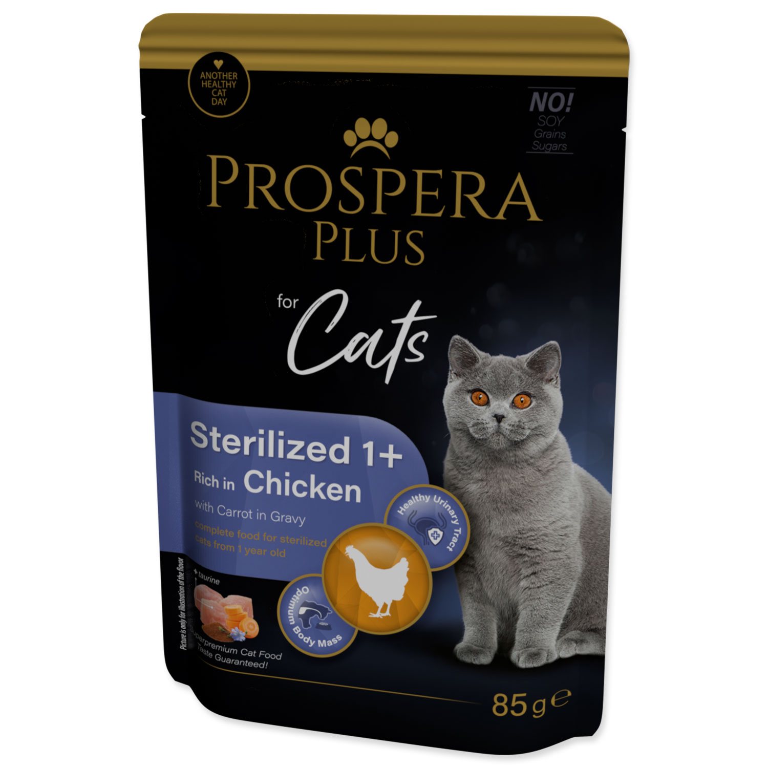 Kapsička Prospera Plus Sterilized 1+, Chicken, Carrot 85g-KARTON