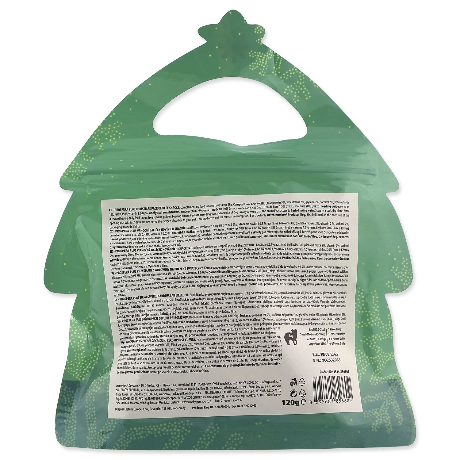 Balíček Prospera Plus Vánoční hovězí snack 120g-KS