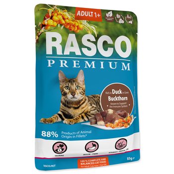Kapsička Rasco Premium Adult kachna s rakytníkem 85g-KARTON