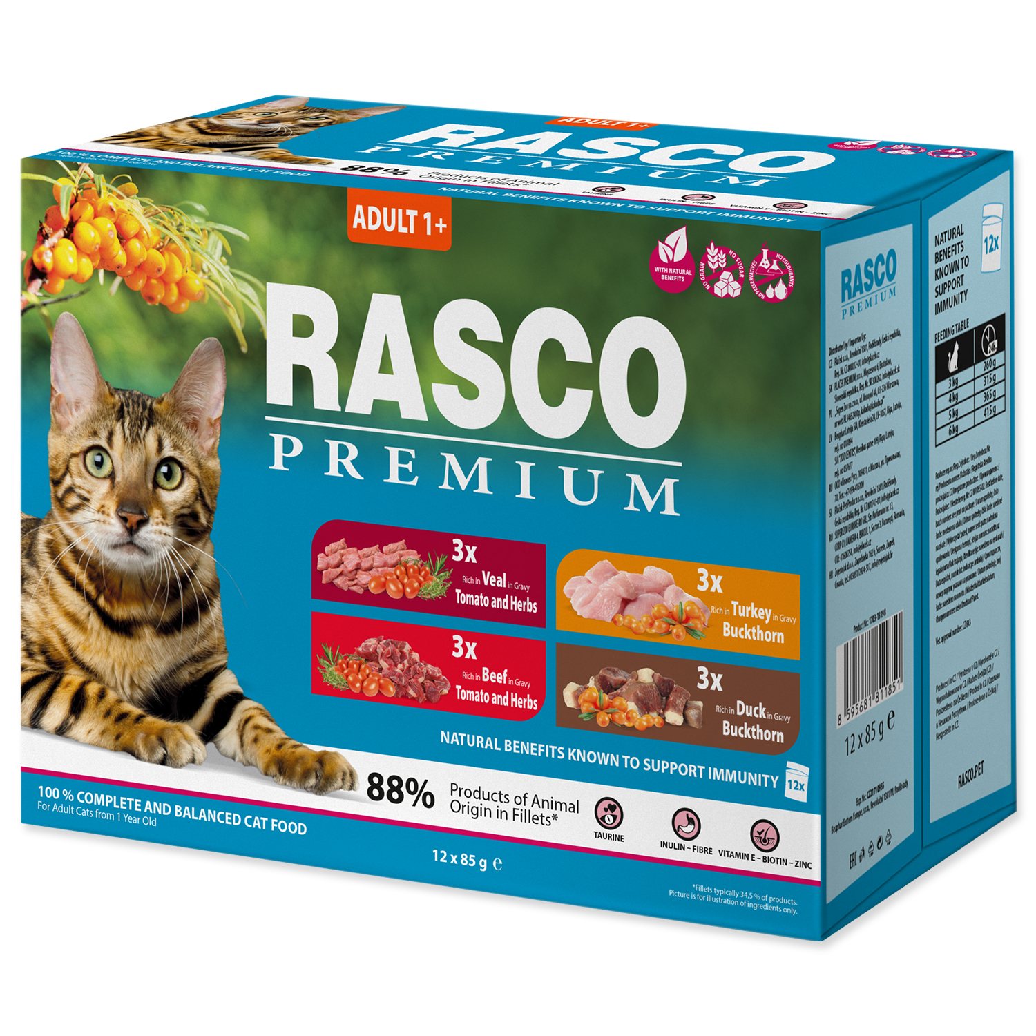 Kapsička Rasco Premium Adult Multi 12x85g-KS