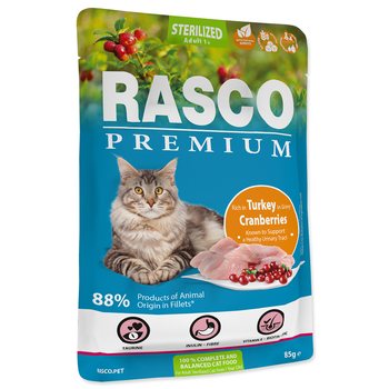Kapsička Rasco Premium Sterilized krůta s brusinkou 85g-KARTON