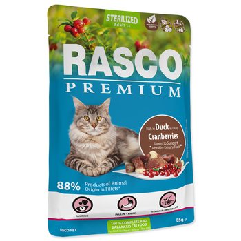 Kapsička Rasco Premium Sterilized kachna s brusinkou 85g-KS