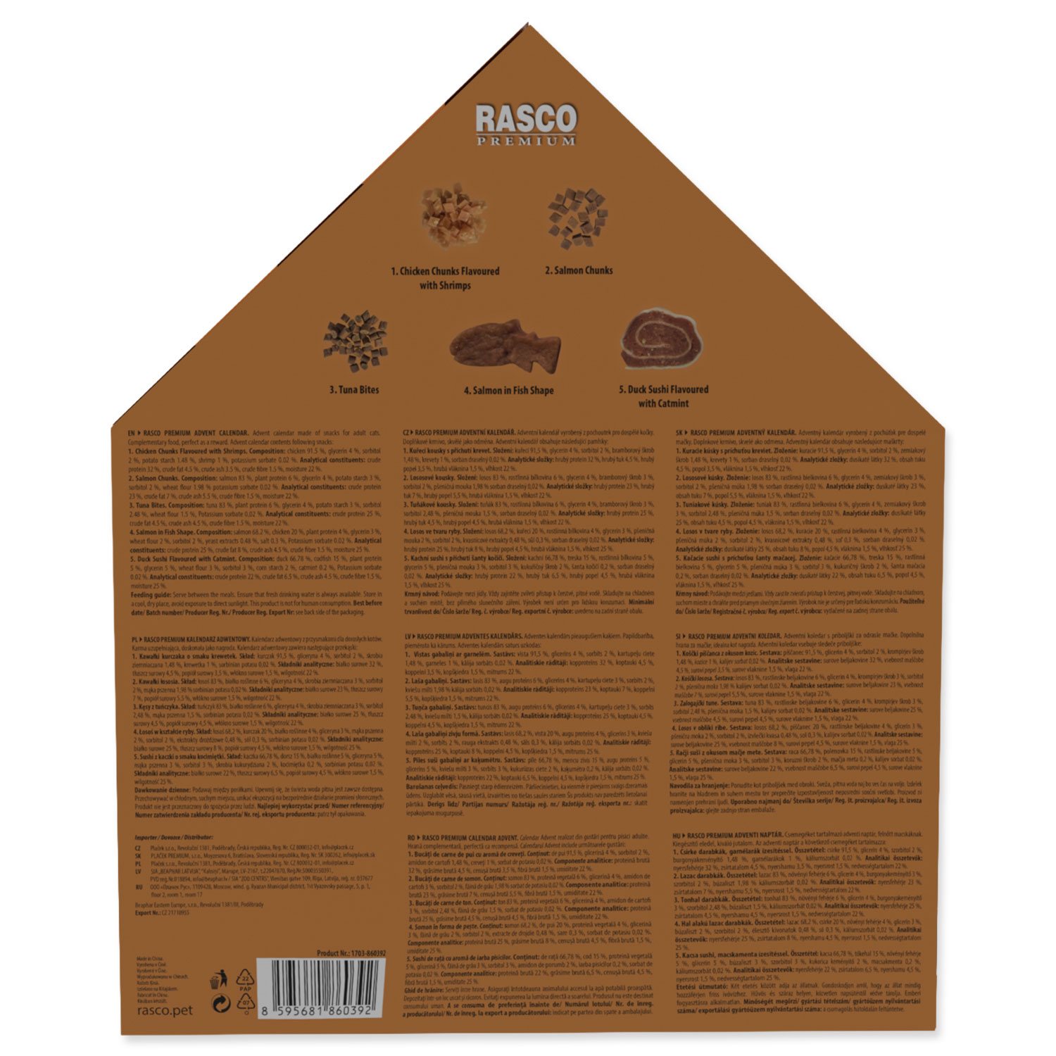 Kalendář Rasco Premium adventní pro kočky-KS