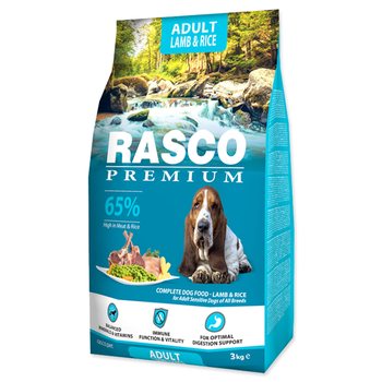 Krmivo Rasco Premium Adult jehněčí s rýží 3kg-KS