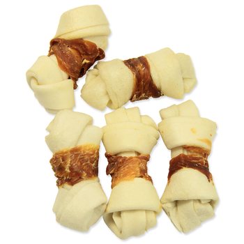 Pochoutka Rasco Premium buvolí kůže obalená kuřecím, uzly 6cm 230g-KS