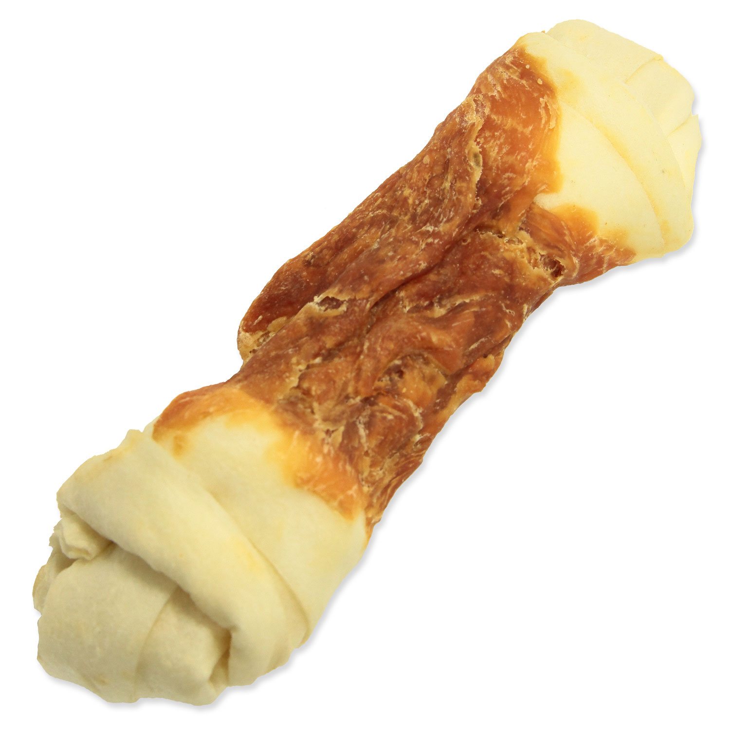 Pochoutka Rasco Premium buvolí kůže obalená kuřecím, uzel 18cm 120g-KS