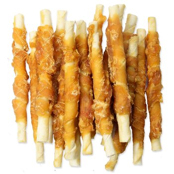 Pochoutka Rasco Premium buvolí kůže obalená kuřecím, tyčinky 500g-KS