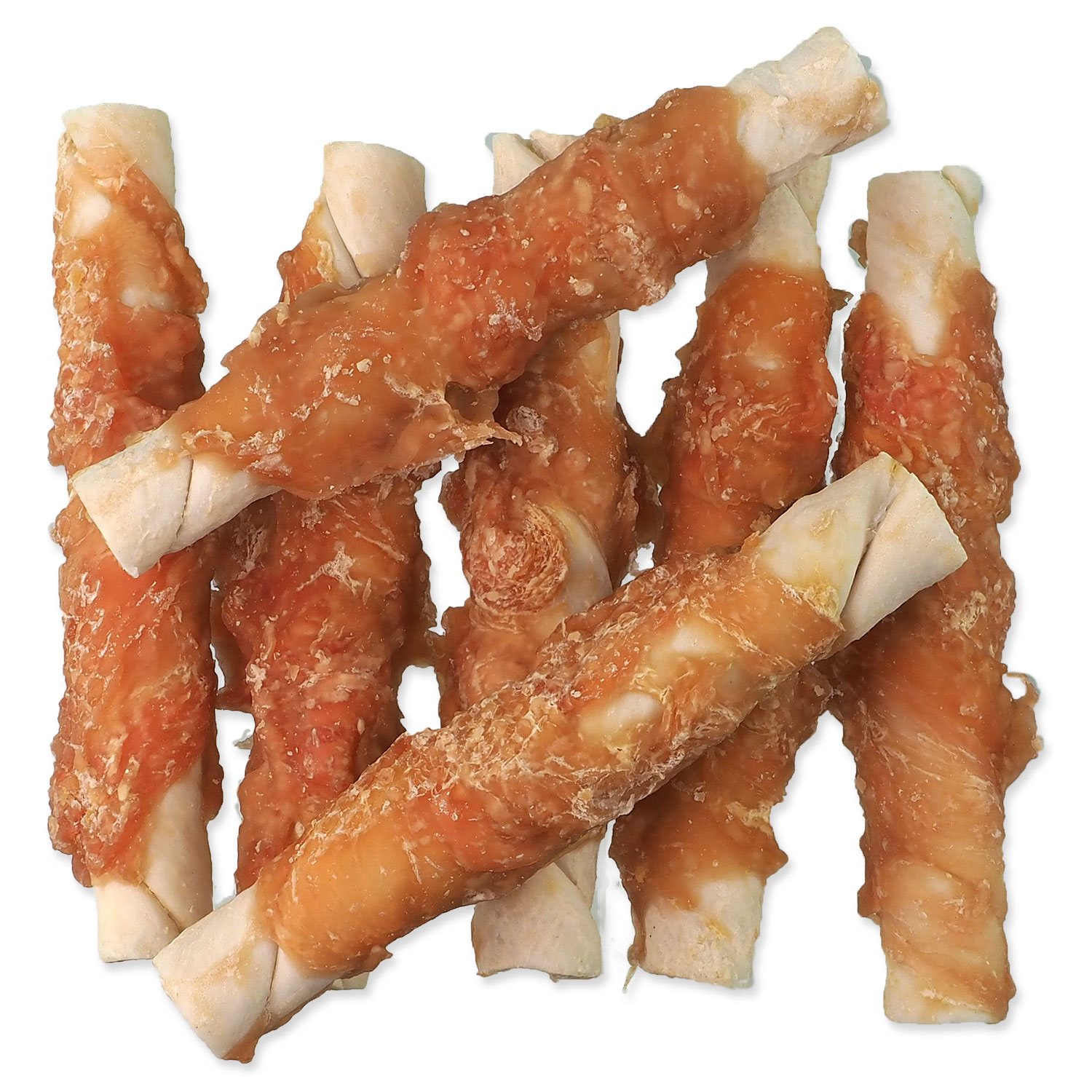 Pochoutka Rasco Premium buvolí kůže obalená kuřecím, tyčinky L 500g-KS