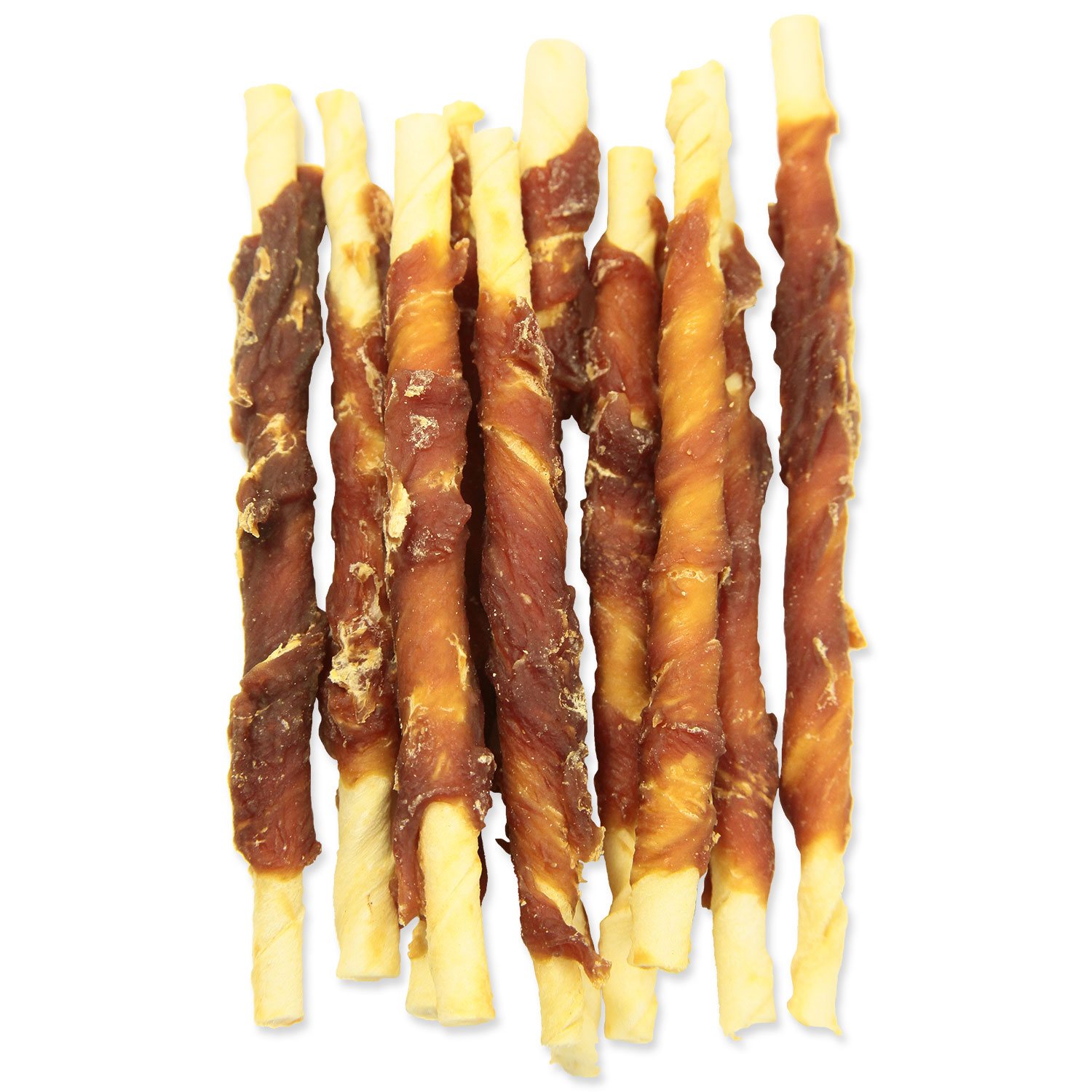 Pochoutka Rasco Premium buvolí kůže obalená kachním, tyčinky 80g-KS