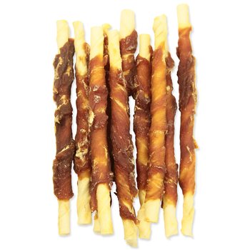 Pochoutka Rasco Premium buvolí kůže obalená kachním, tyčinky 80g-KS