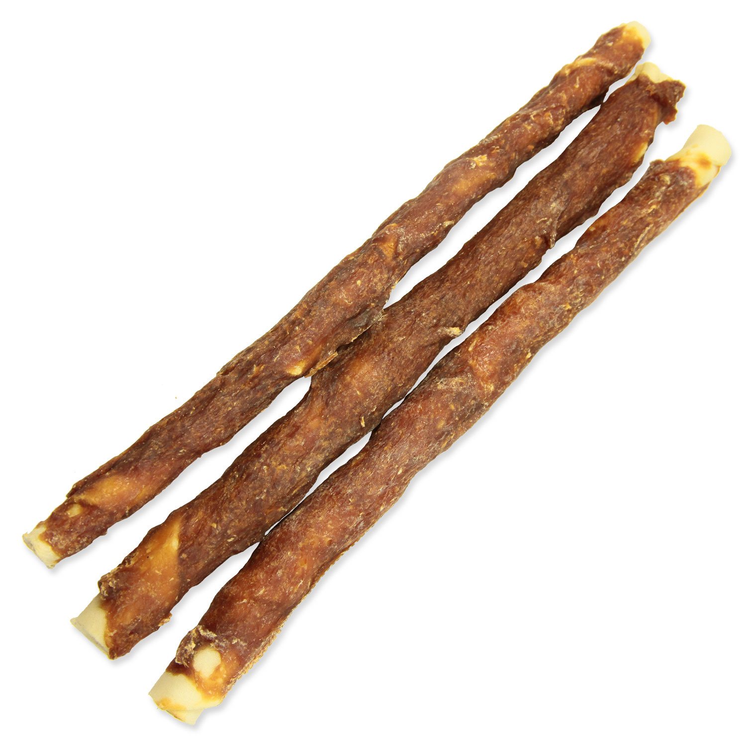 Pochoutka Rasco Premium buvolí kůže obalená kachním, tyčinky 3x250g-KS