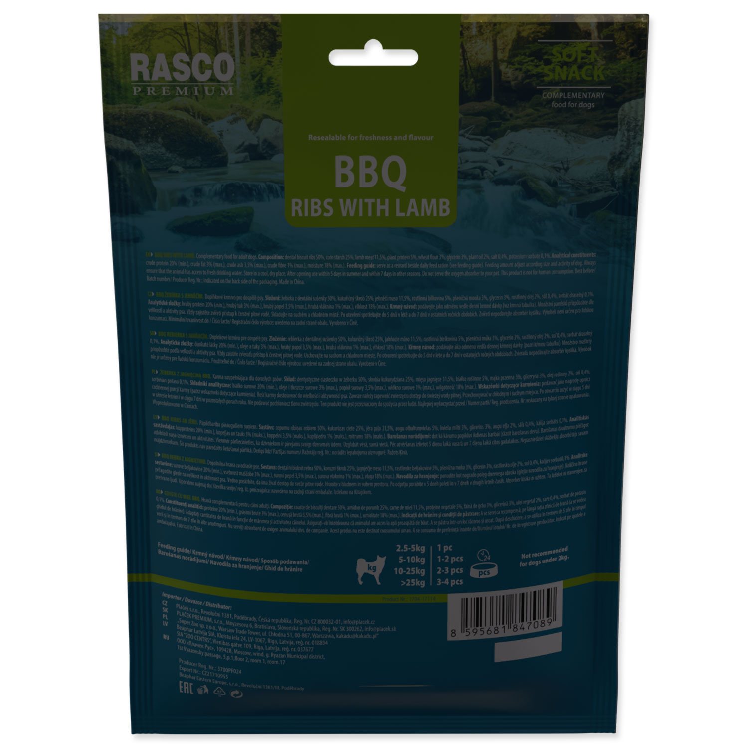 Pochoutka Rasco Premium BBQ Jehněcí žebírka 230g-KS