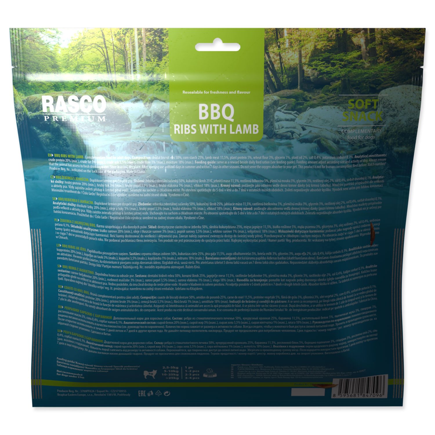 Pochoutka Rasco Premium BBQ Jehněcí žebírka 500g-KS