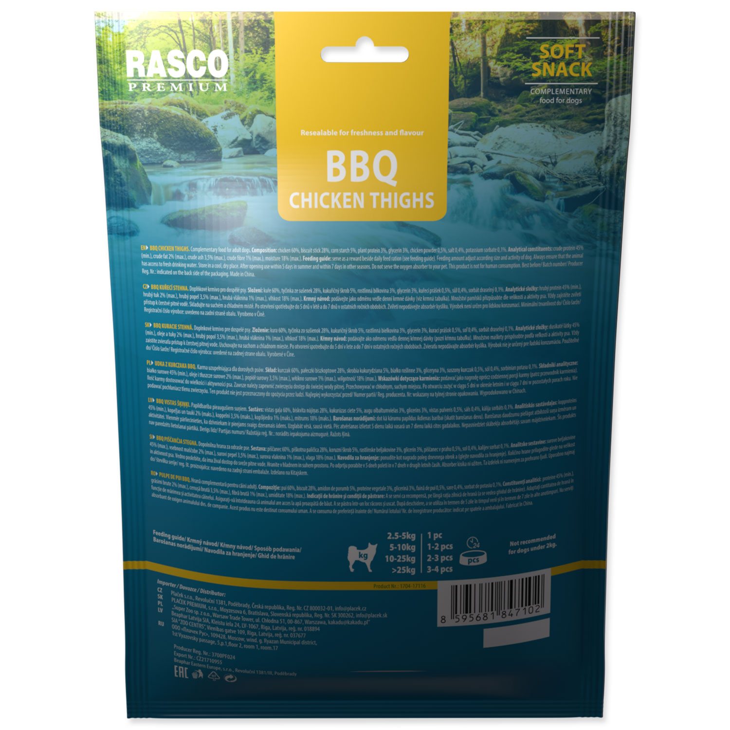 Pochoutka Rasco Premium BBQ Kuřecí stehna 230g-KS