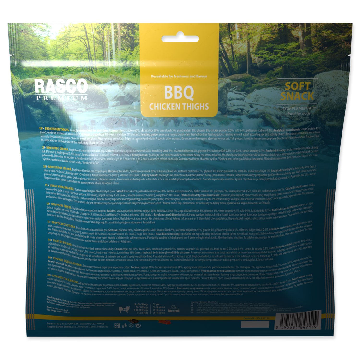 Pochoutka Rasco Premium BBQ Kuřecí stehna 500g-KS