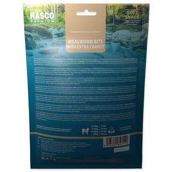 Pochoutka Rasco Premium mouční červi a extra mrkví 230g-KS