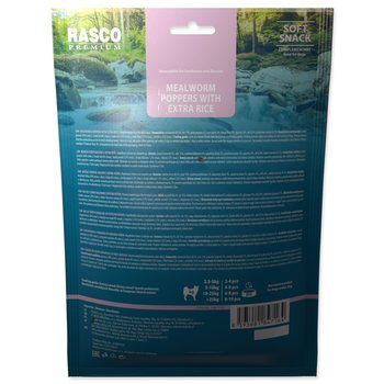 Pochoutka Rasco Premium mouční červi a extra rýže 230g-KS