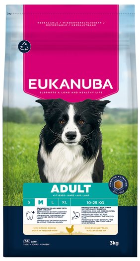 Krmivo EUKANUBA Adult Medium rich in fresh chicken 3kg-KS