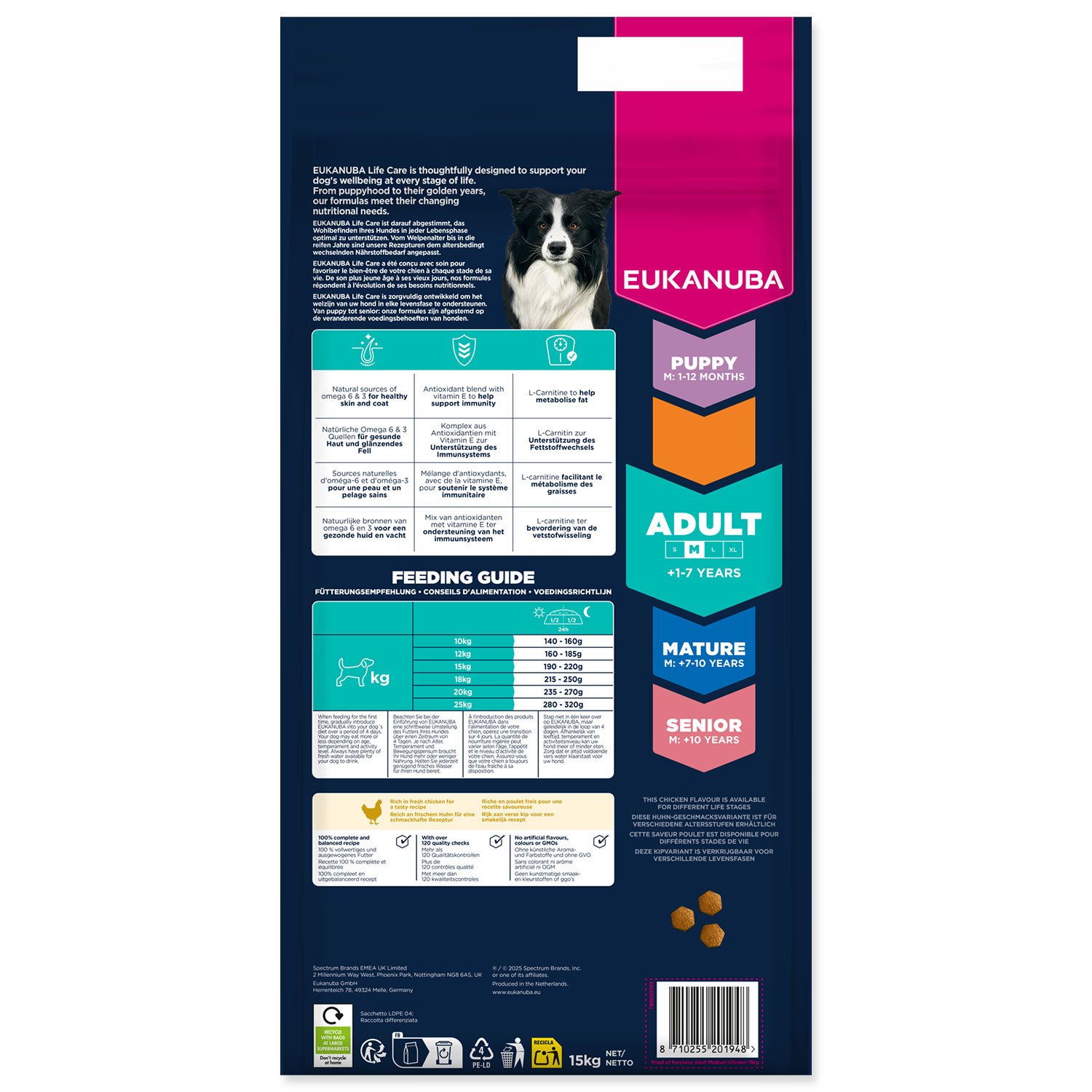 Krmivo EUKANUBA Adult Medium rich in fresh chicken 15 kg-KS