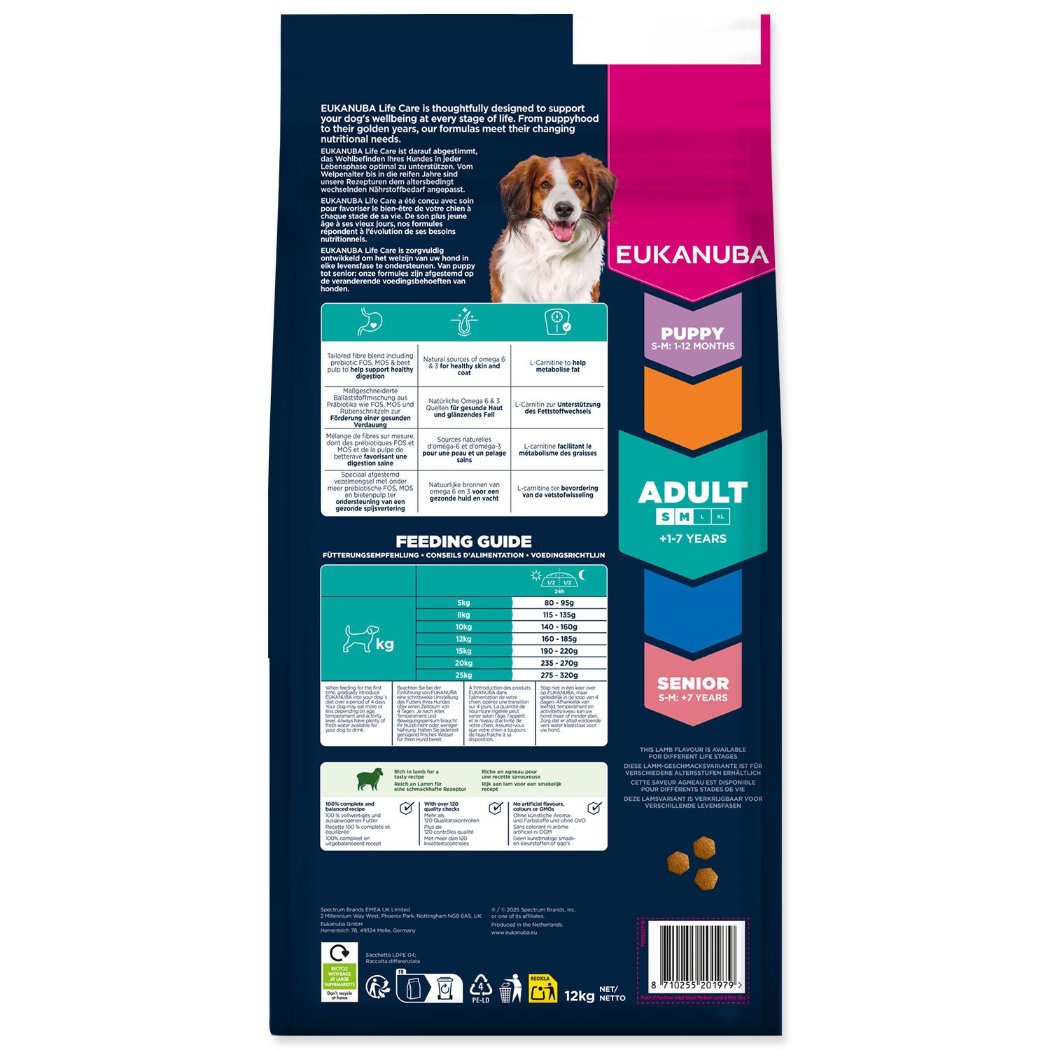 Krmivo EUKANUBA Adult Small and Medium rich in lamb 12 kg-KS