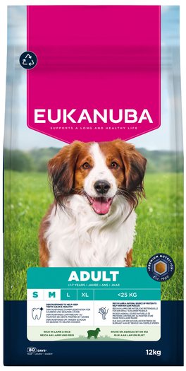 Krmivo EUKANUBA Adult Small and Medium rich in lamb 12kg-KS