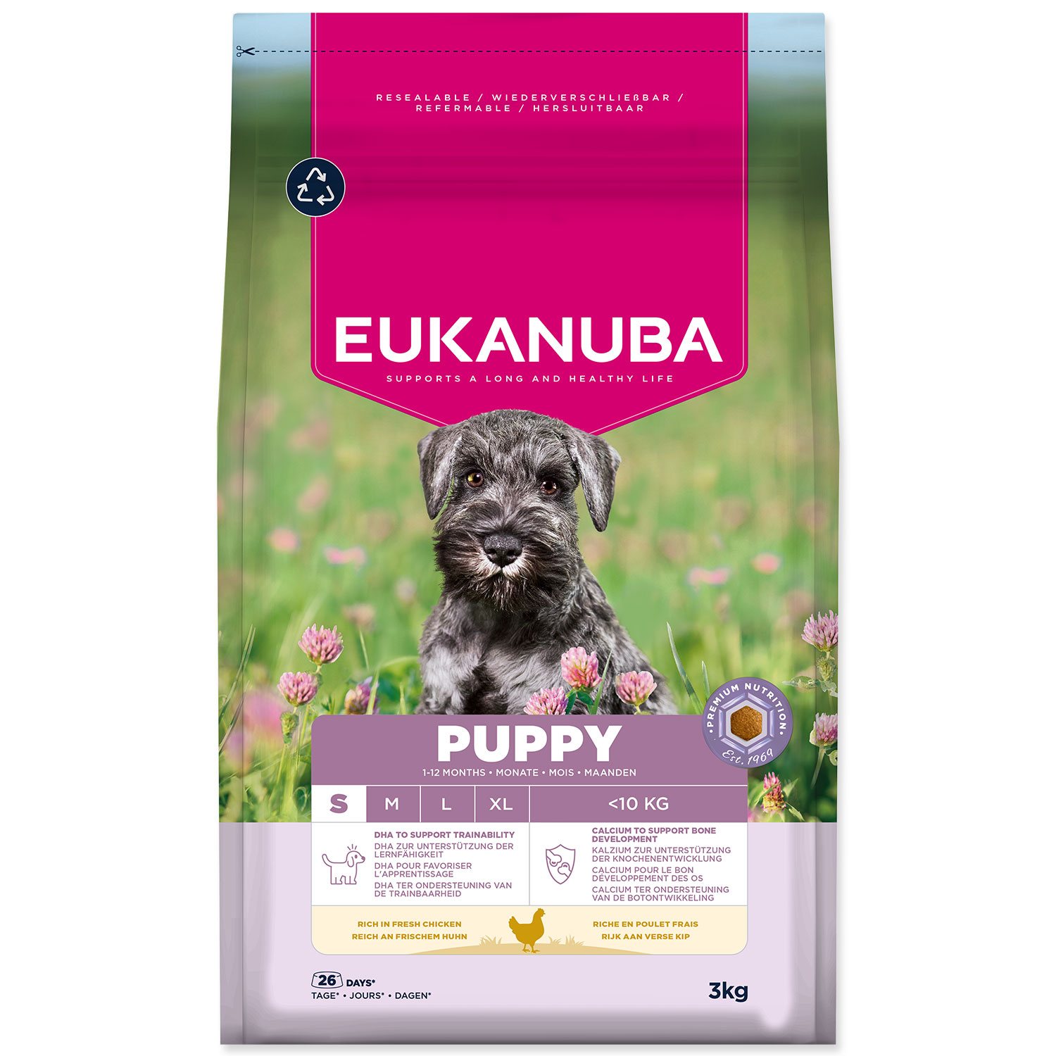 Krmivo EUKANUBA Puppy Small rich in fresh chicken 3 kg-KS