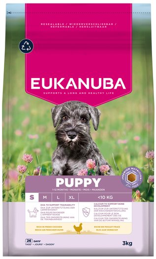 Krmivo EUKANUBA Puppy Small rich in fresh chicken 3kg-KS