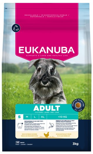 Krmivo EUKANUBA Adult Small breed rich in fresh chicken 3kg-KS