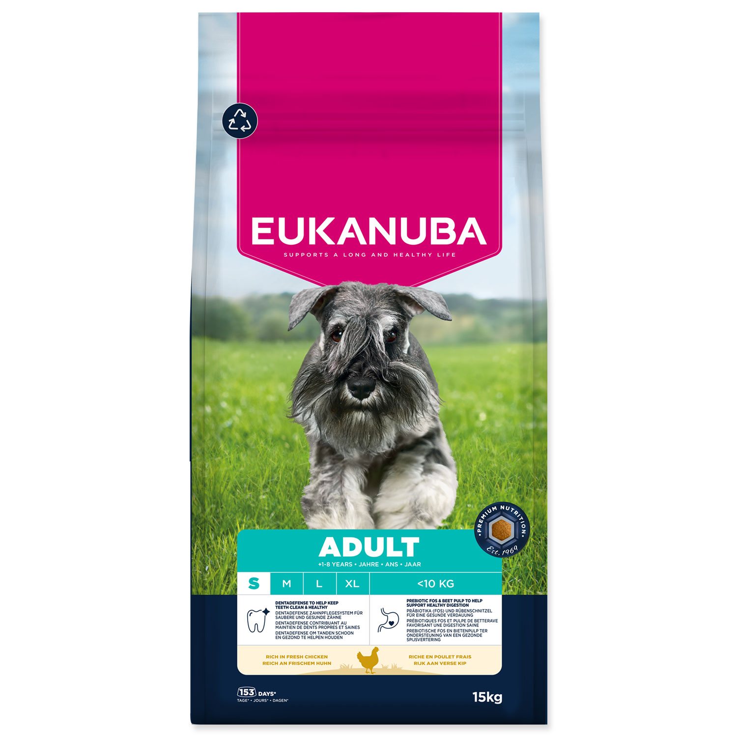 Krmivo EUKANUBA Adult Small rich in fresh chicken 15 kg-KS