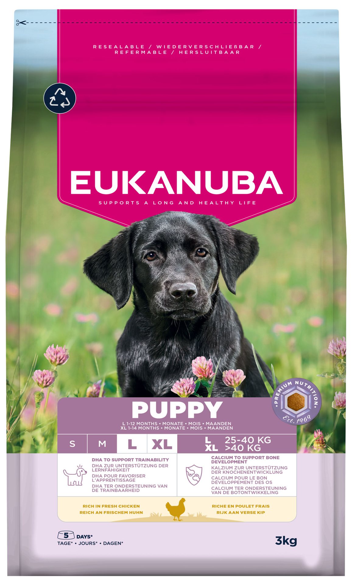 Krmivo EUKANUBA Puppy Large rich in fresh chicken 3kg